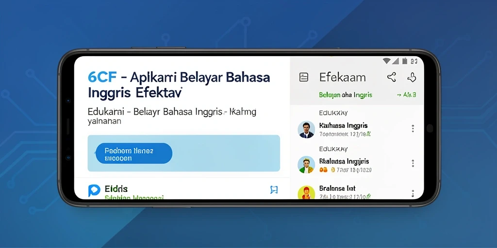 Tampilan antarmuka aplikasi 6CF untuk belajar bahasa Inggris.