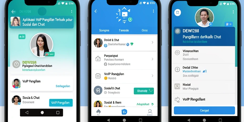 Antarmuka DEWI288 yang sederhana untuk panggilan VoIP.
