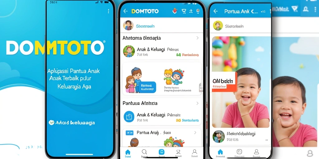 Tampilan antarmuka utama aplikasi DOMTOTO untuk Pantau Anak.