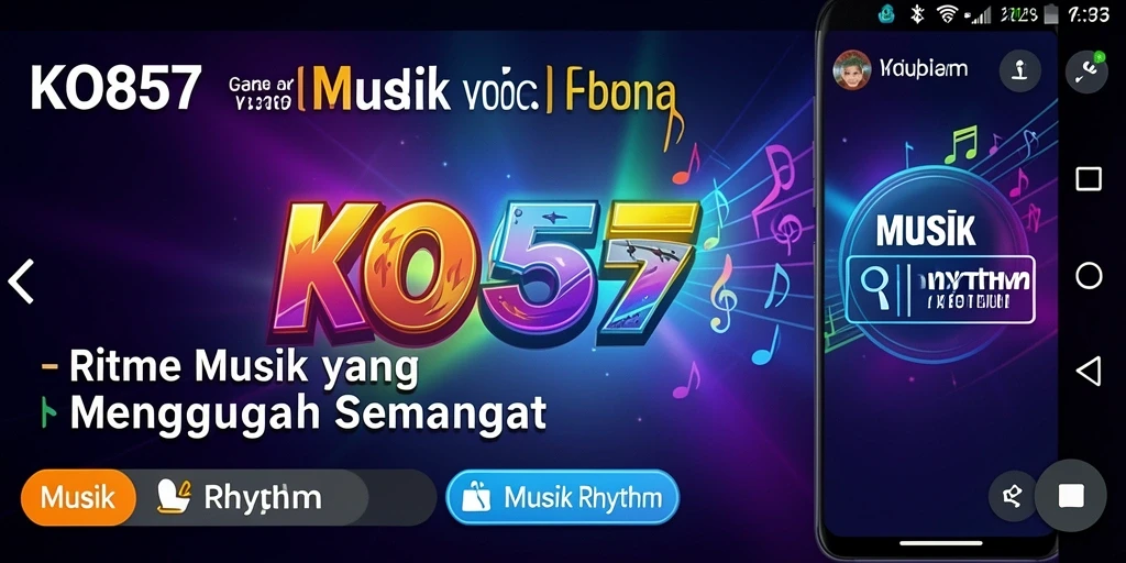 Antarmuka menarik dari game Musik Rhythm KO857.