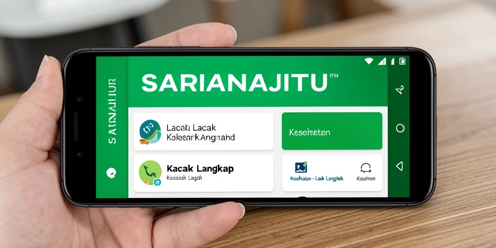 Tampilan antarmuka aplikasi SARANAJITU yang menampilkan pelacakan langkah.