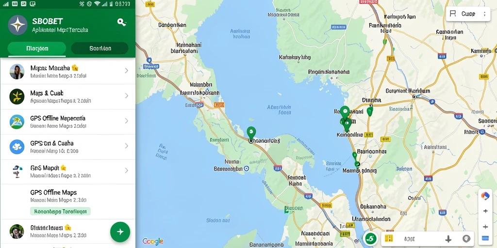 Antarmuka SBOBET dengan fungsi GPS Offline Maps yang jelas.