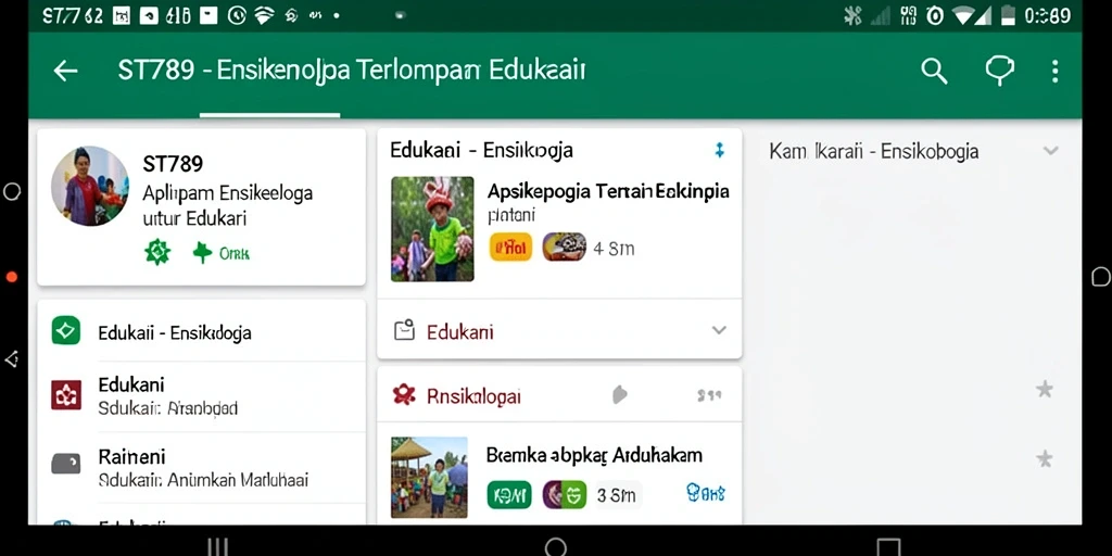 Tampilan antarmuka aplikasi ST789 yang interaktif dan informatif.
